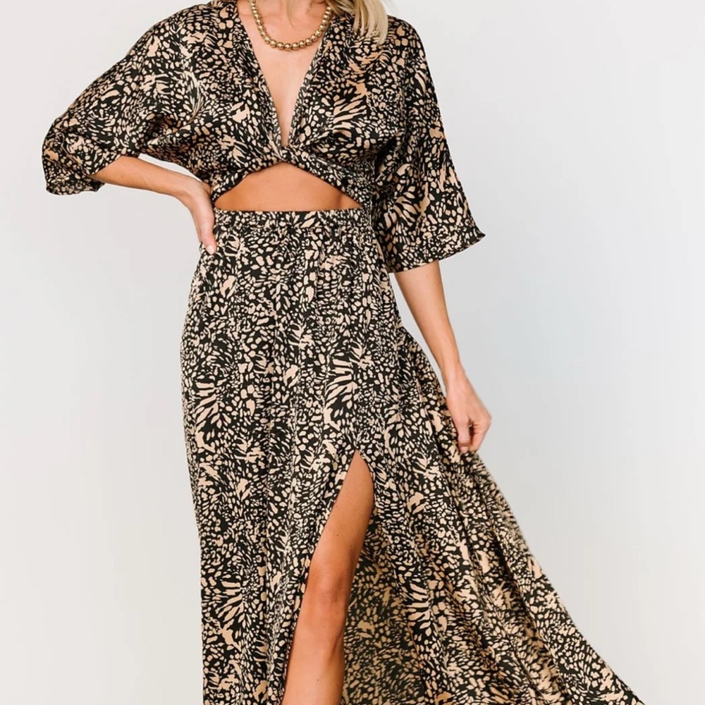 NWT Baltic Born Morlana Maxi Dress Womens Medium Multicolor Cut Out